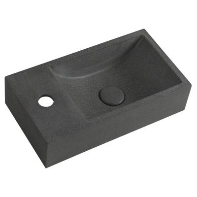 Fontein Sapho Crest 40x22 cm Kraangat Links met Waste Zwart Graniet Sapho Fontein Sapho Crest 40x22 cm Kraangat Links met Waste Zwart Graniet Sapho