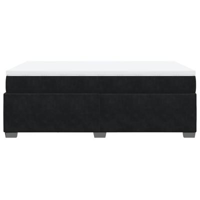 Boxspring met matras fluweel zwart 120x200 cm - thumbnail