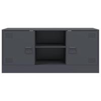 Tv-meubel 99x39x44 cm staal antracietkleurig - thumbnail