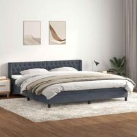 Boxspring met matras fluweel donkergrijs 180x210 cm - thumbnail