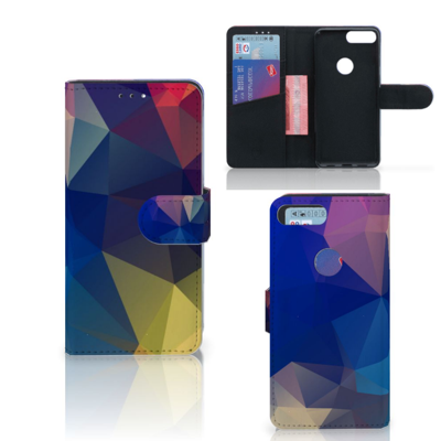 Alcatel 1S (2019) Book Case Polygon Dark Alcatel 1S (2019) Book Case Polygon Dark