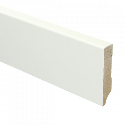 MDF Moderne plint 70x15 voorgelakt RAL9016 - lengte 240cm