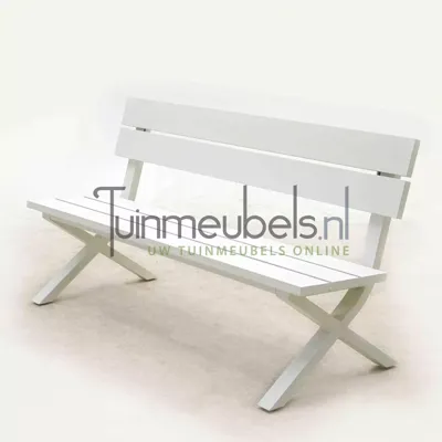 Tuinbank Crossway alu L160 cm wit mat Tuinbank Crossway alu L160 cm wit mat