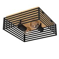 Stars of Light PlafondlampCidraz vierkant met hout - 390163 - thumbnail