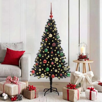 VidaXL Kerstboom met 150 led met standaard zwart 150 cm pvc VidaXL Kerstboom met 150 led met standaard zwart 150 cm pvc