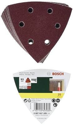Bosch Accessories 25-teiliges Schleifblatt-Set für Deltaschleifer, Körnung 180 2607017109 Schuurblad Met klittenband, Geperforeerd Korrelgrootte (num) 180