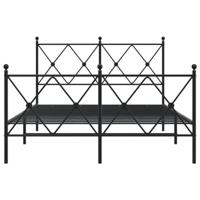 Bedframe met hoofd- en voeteneinde metaal zwart 120x190 cm - thumbnail