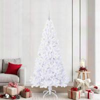 Kunstkerstboom met 300 LED Wit 210 cm PVC en staal - thumbnail
