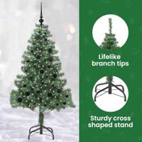 VidaXL Kerstboom met 150 led met standaard groen 150 cm pvc - thumbnail