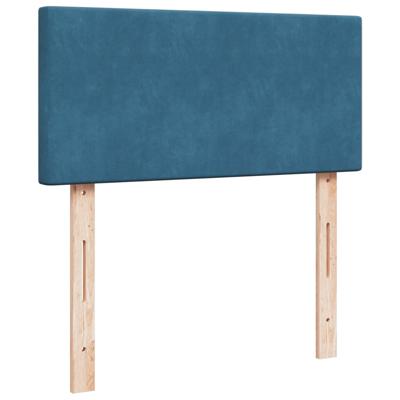 Boxspring met matras fluweel blauw 120x200 cm - thumbnail