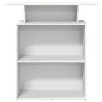 Receptiebalie 100x40x104 cm bewerkt hout wit - thumbnail