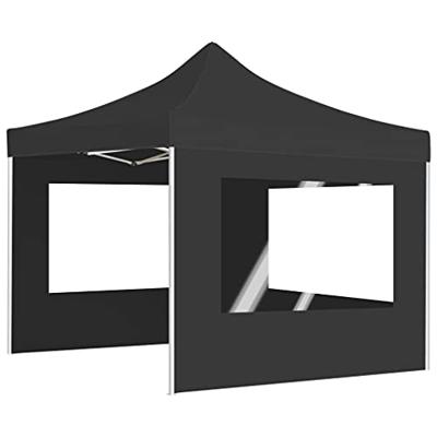 Partytent inklapbaar met wanden 3x3 m aluminium antraciet Partytent inklapbaar met wanden 3x3 m aluminium antraciet