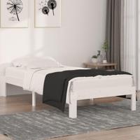 Bedframe massief hout wit 90x190 cm - thumbnail