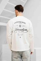 Jorcustom Handscript Longsleeve T-Shirt Heren Wit - Maat S - Kleur: WitZwart | Soccerfanshop - thumbnail