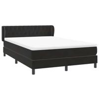 Boxspring met matras fluweel zwart 140x210 cm - thumbnail