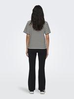 Only Onllivina S/s Stripe Tee Jrs Noos T-shirt Korte Mouw Cloud Dancer Black Stripes - thumbnail