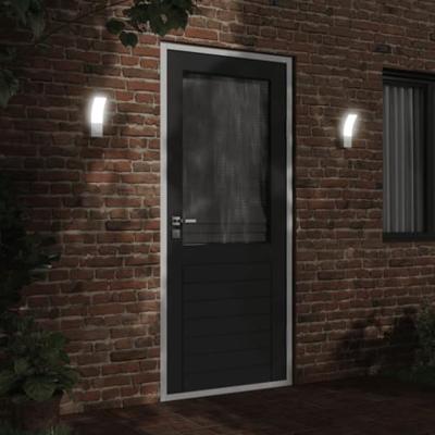 VidaXL Buitenwandlamp led gegoten aluminium wit