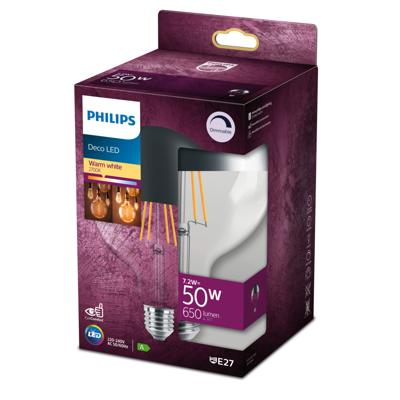 Philips LED 78249800 LED-lamp Energielabel F (A - G) E27 7.2 W = 50 W Warmwit (Ø x l) 12.5 cm x 18 cm 1 stuk(s)