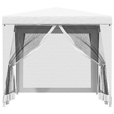 Partytent met 4 mesh zijwanden 2,5x2,5 m wit - thumbnail