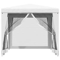 Partytent met 4 mesh zijwanden 2,5x2,5 m wit - thumbnail