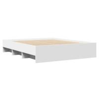 Bedframe bewerkt hout wit 150x200 cm - thumbnail