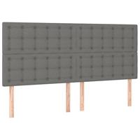 Boxspring met matras stof donkergrijs 160x200 cm - thumbnail