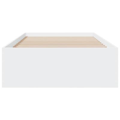 Bedframe met lades bewerkt hout wit 100x200 cm