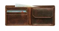 Portemonee Maverick The Original compact met kleingeldvak RFID leer bruin - thumbnail