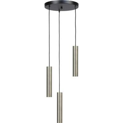 Masterlight HanglampRun Ø35 ronde plaat - 3x GU10 - nikkel mat - 2382-05-37-35-3