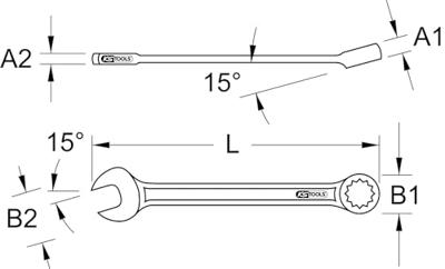 KS Tools 964.0114 964.0114 Ring-steeksleutel Sleutelbreedte (metrisch) 14 mm