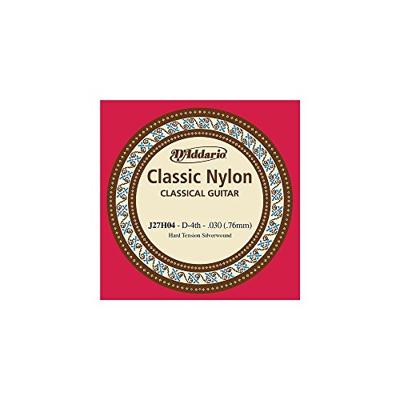 D'Addario J27H04 Student Nylon Classical Guitar Single String enkele snaar voor klassieke gitaar, Hard Tension, 4th String D'Addario J27H04 Student Nylon Classical Guitar Single String enkele snaar voor klassieke gitaar, Hard Tension, 4th String