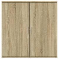 Dressoir 79x38x80 cm bewerkt hout sonoma eikenkleurig - thumbnail