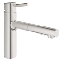 Grohe Concetto keukenkraan met uittrekbare handdouche dualspray Supersteel - thumbnail
