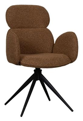 LABEL51 Eetkamerstoel Vidar - Coral - Boucle - Black Frame