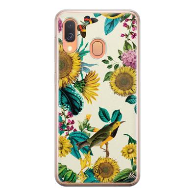 Samsung Galaxy A40 siliconen hoesje - Sunflowers Samsung Galaxy A40 siliconen hoesje - Sunflowers