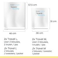 Space Buddy Vacuümzakken - 4-delige set - 2xM/2xL - Transparant - thumbnail