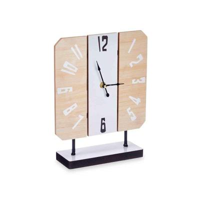 Tafelklok Gift Decor Wit Hout (6 Stuks)