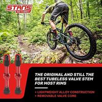 STANS Stan&apos;s valve stem aluminium (pair) - universal, presta - red - 44mm - thumbnail