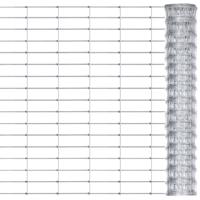 VidaXL Hek 50x0,8 m gegalvaniseerd staal zilverkleurig - thumbnail