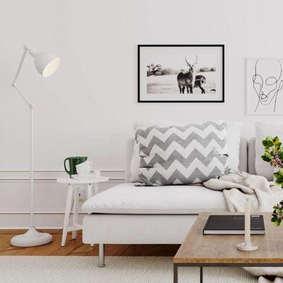 Staande lamp wit By Rydens &apos;Bazar&apos; modern led lamp e27 fitting 147cm