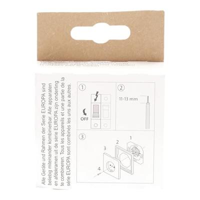 Kopp 113613087 Wandcontactdoos met randaarde Inzetstuk Europa Arctisch-wit, Mat 1 stuk(s)