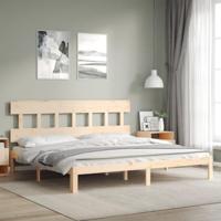 Bedframe zonder matras massief grenenhout 200x200 cm - thumbnail