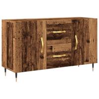 Dressoir 100x36x60 cm bewerkt hout oud houtkleurig - thumbnail