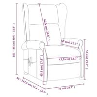 Massagestoel stof donkerbruin - thumbnail