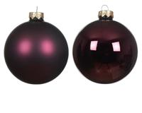 Kerstballen Glas Ø8cm Dark Mauve 16st - thumbnail