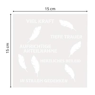 Mundart Stempel • stencil duitse tekst "trauer viel kraft"