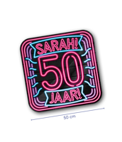 NEON Deurbord Sarah 50 jaar - thumbnail
