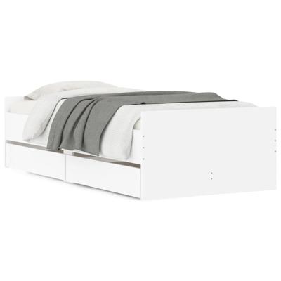 Bedframe met lades wit 90x200 cm