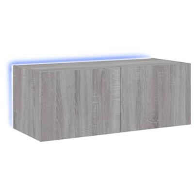 Tv-wandmeubel met LED-verlichting 80x35x31 cm grijs sonoma Tv-wandmeubel met LED-verlichting 80x35x31 cm grijs sonoma