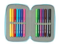 Dubbele etui The Paw Patrol Pups rule Blauw 12.5 x 19.5 x 4 cm 28 Onderdelen - thumbnail